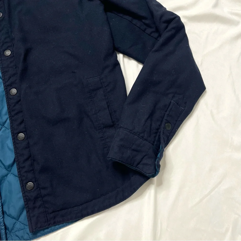 The North Face Fort Point Blue Insulated Flannel Reversible Shirt Jacket Shacket
